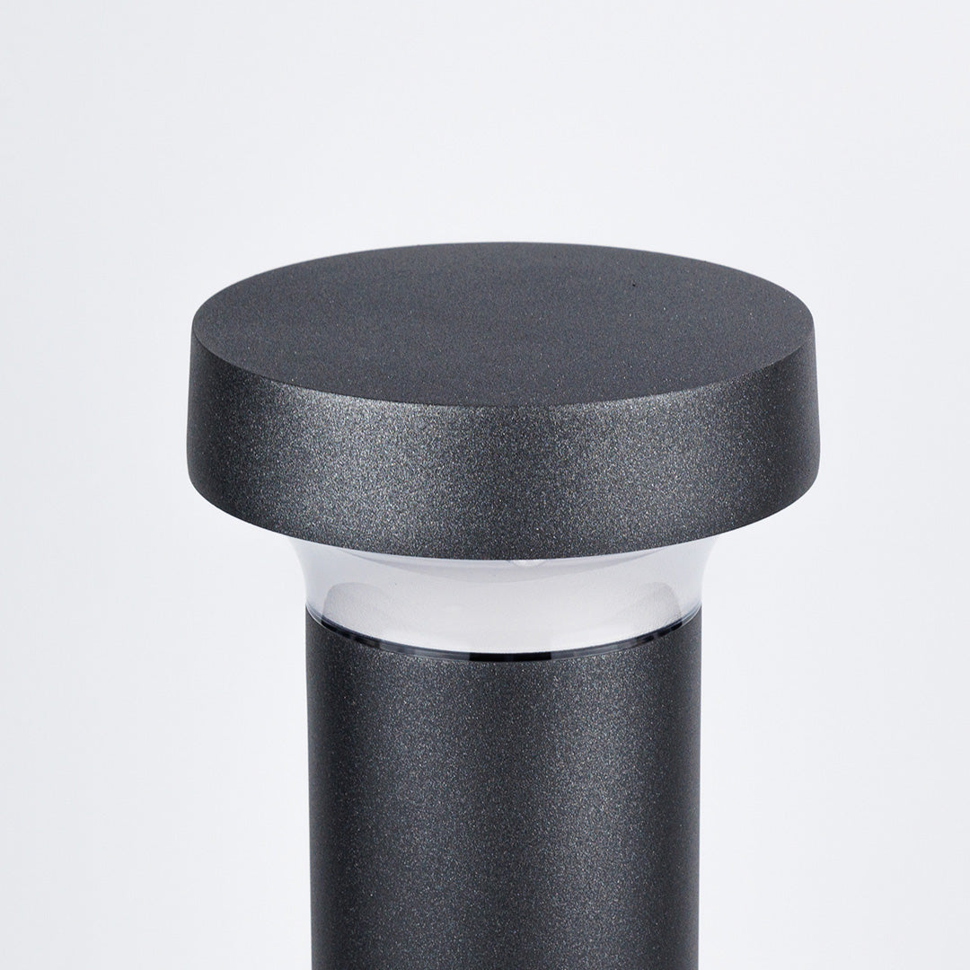 Modern Front Lawn Bollard Light |  Black LED Path Lights