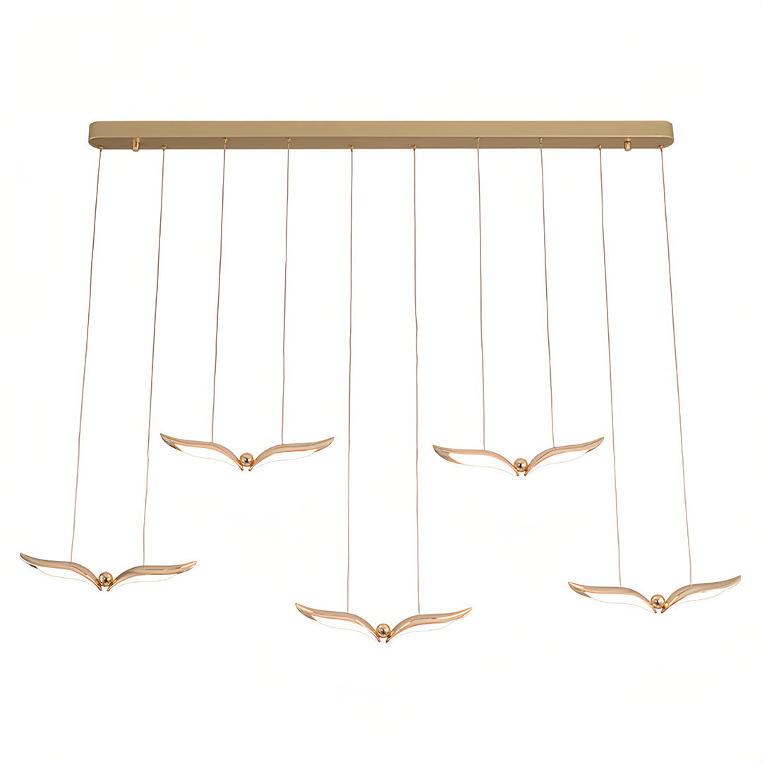 Large collection of bird pendant light with varied wing positions and heights