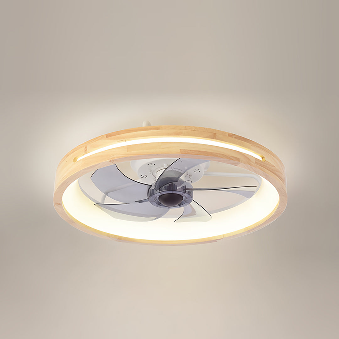 Five blade ceiling fan with light installation effect