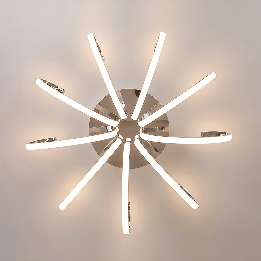 Modern luxury chandeliers inspired flush mount led lighting with starburst LED pattern