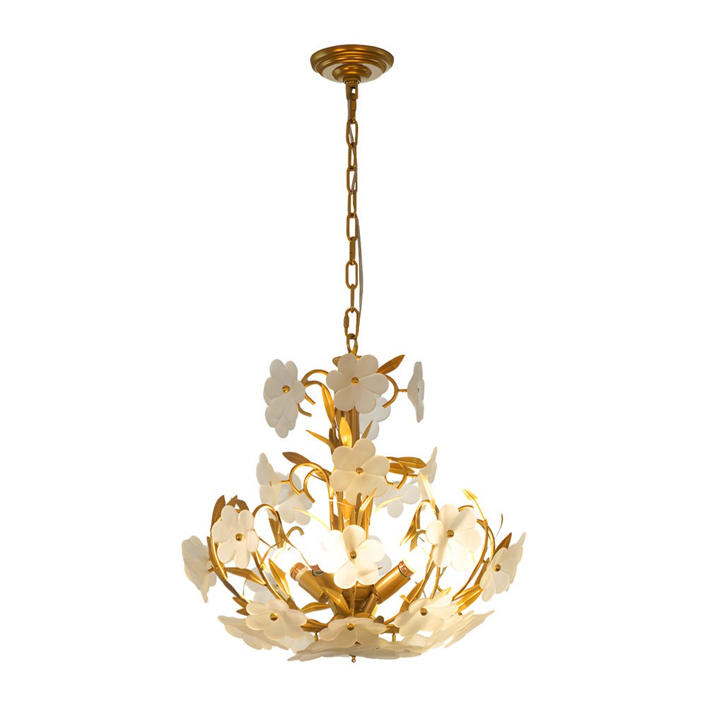 French Style 4 - Light Glass Flower Bouquet Chandelier