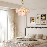 French Tiered Pearl Flower Chandelier