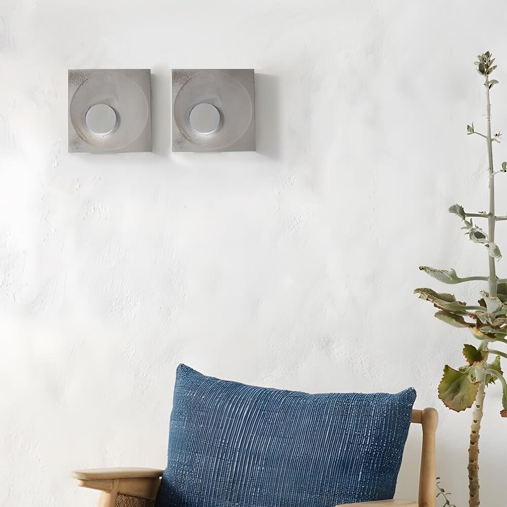 Frosted Cement Eclipse LED Wall Light
