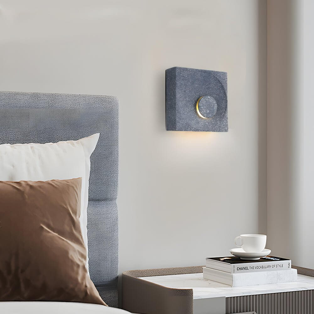 Frosted Cement Eclipse LED Wall Light