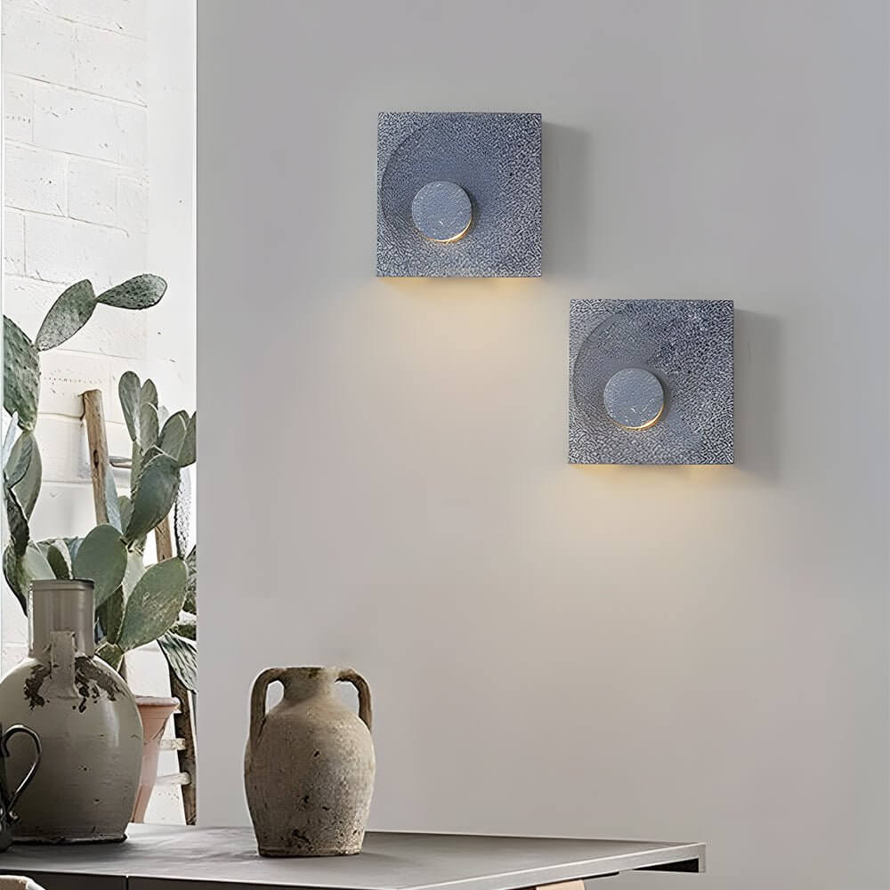 Frosted Cement Eclipse LED Wall Light