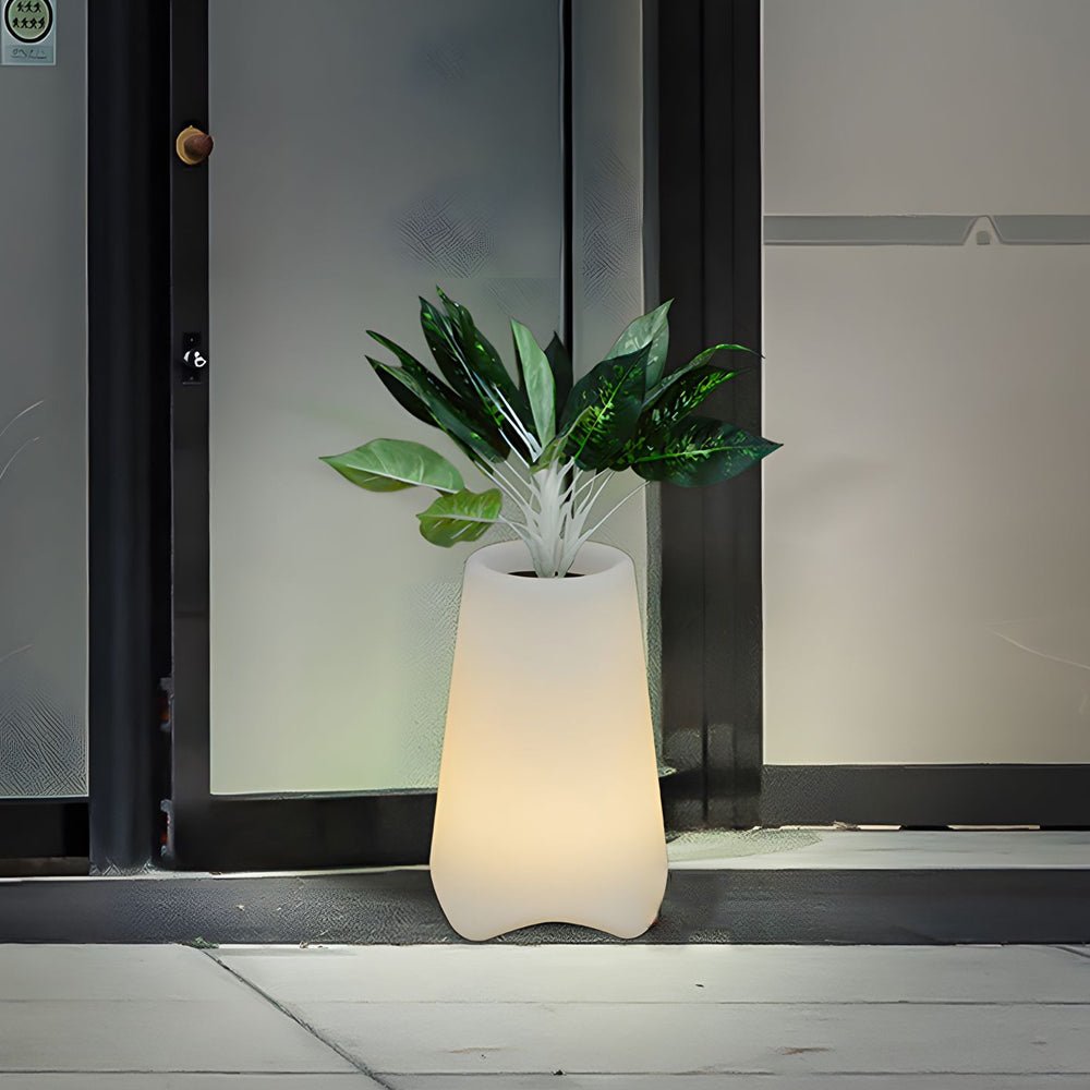 frosted glass plant pot Frosted Surface Pal Pot LED Light Planter