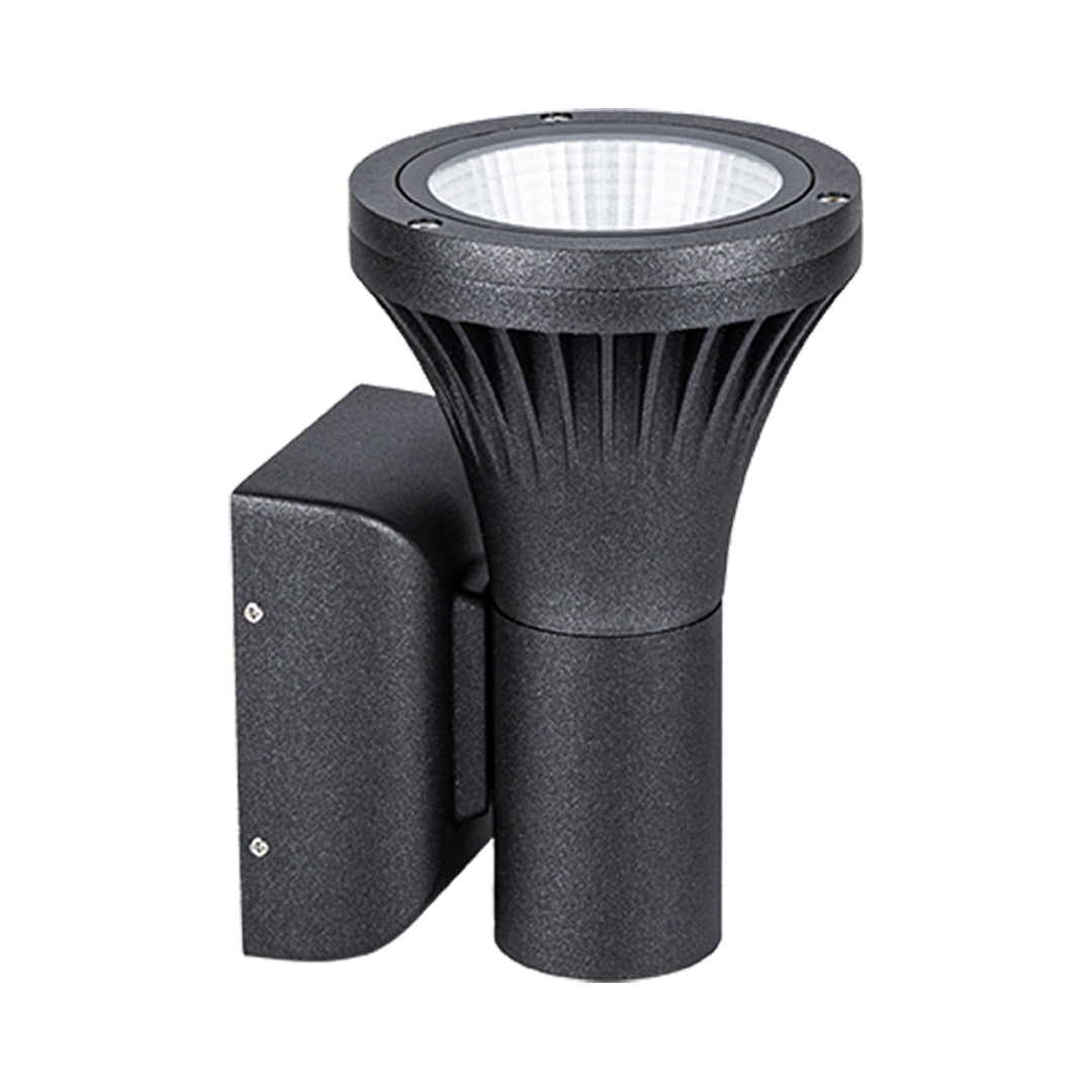 Modern funnel-shaped single-head Outdoor Wall Lighting Fixtures isolated on a white studio background.