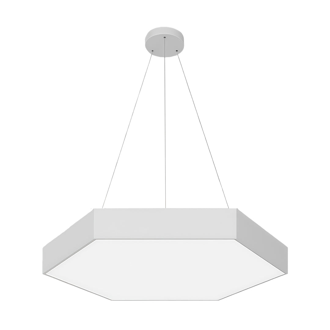Modern geometric chandelier with a unique design, adding a futuristic touch to any room.