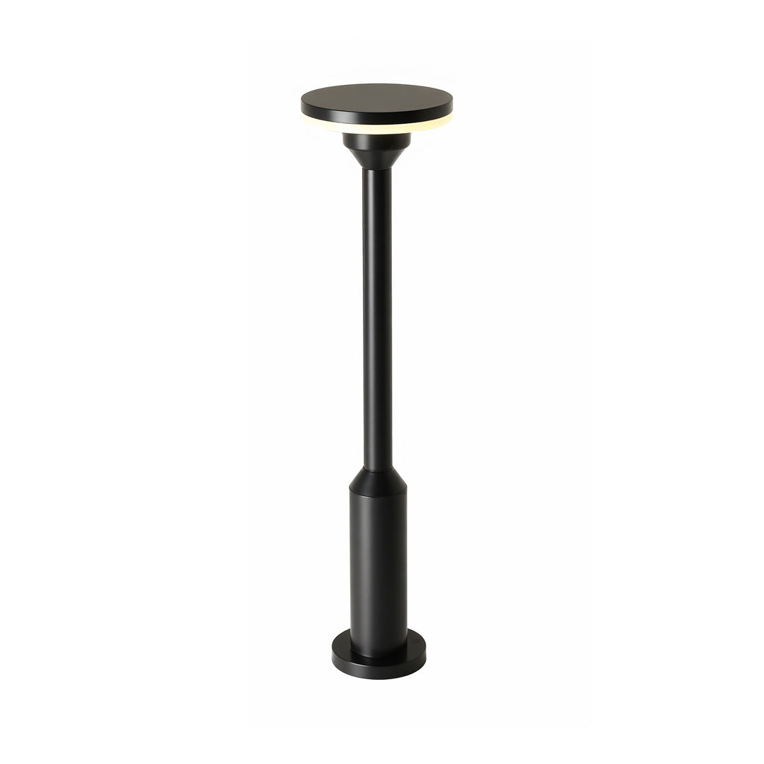slim modern garden path lighting post with black finish for walkway illumination