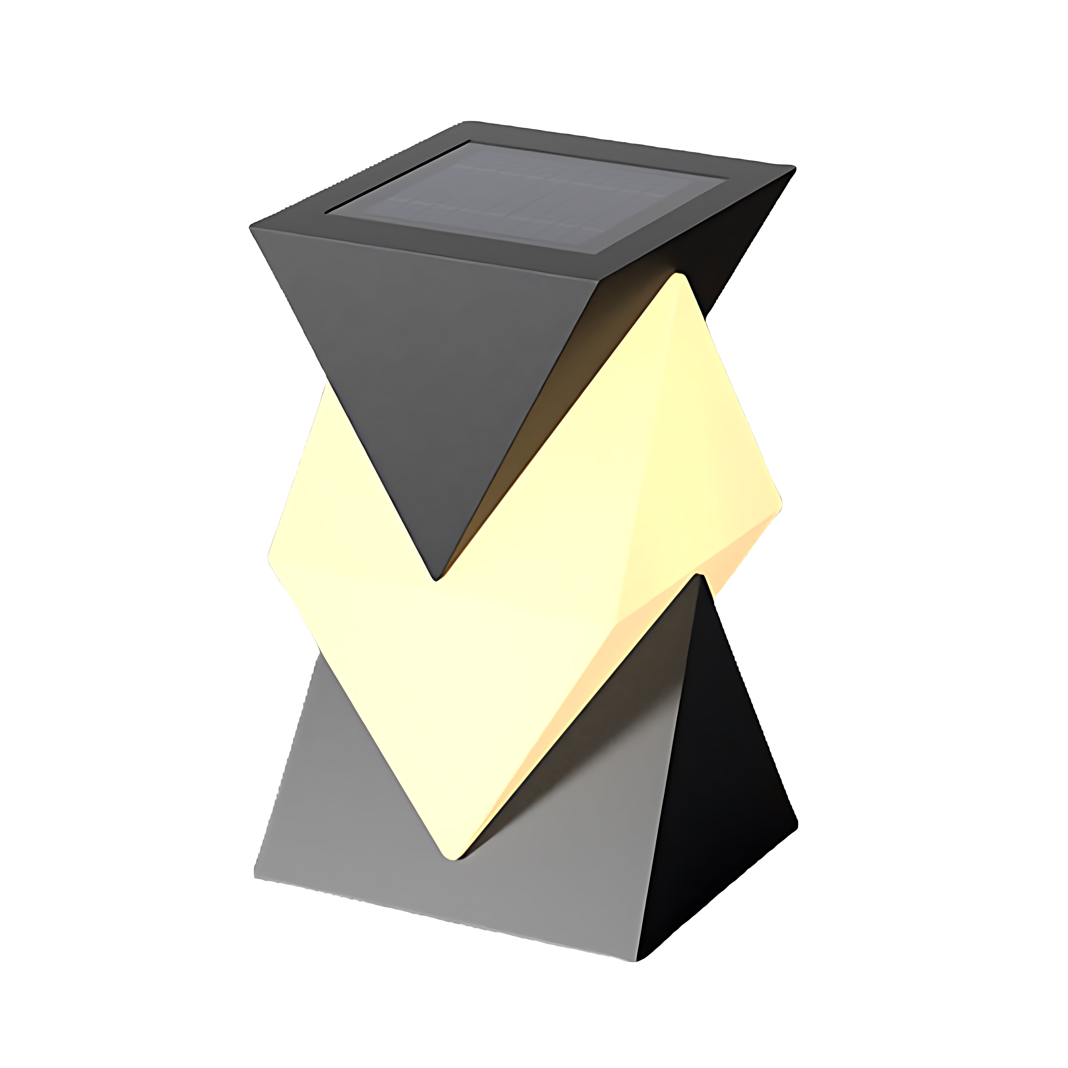 Geometric arrow USB rechargeable table lamp featuring special pillar design with upward light projection