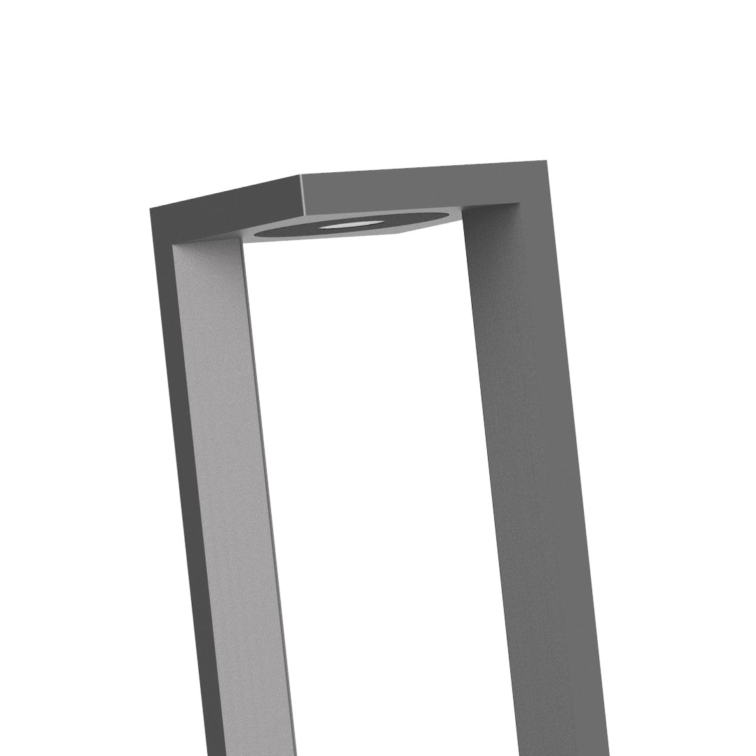 Architectural frame structure for outdoor lighting installation with geometric metal design