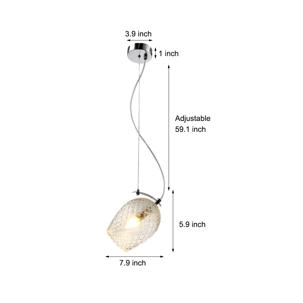 Glass Cup Flower Bud Minimalist Height Adjustable Nordic Pendant Lights