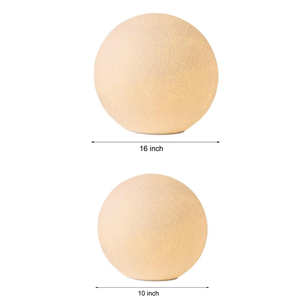 Globe pillar lights showing different size options