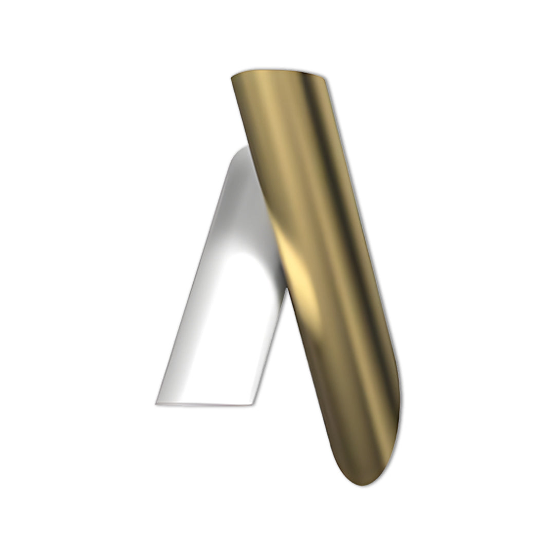 Gold up and down wall lights outdoor fixture with elegant contemporary design.