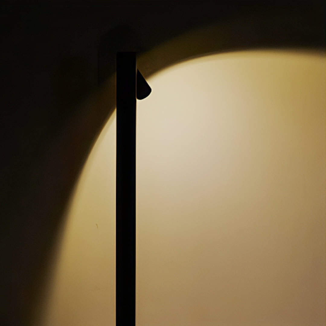 LED path light producing golden ambient lighting perfect for creating cozy outdoor atmosphere