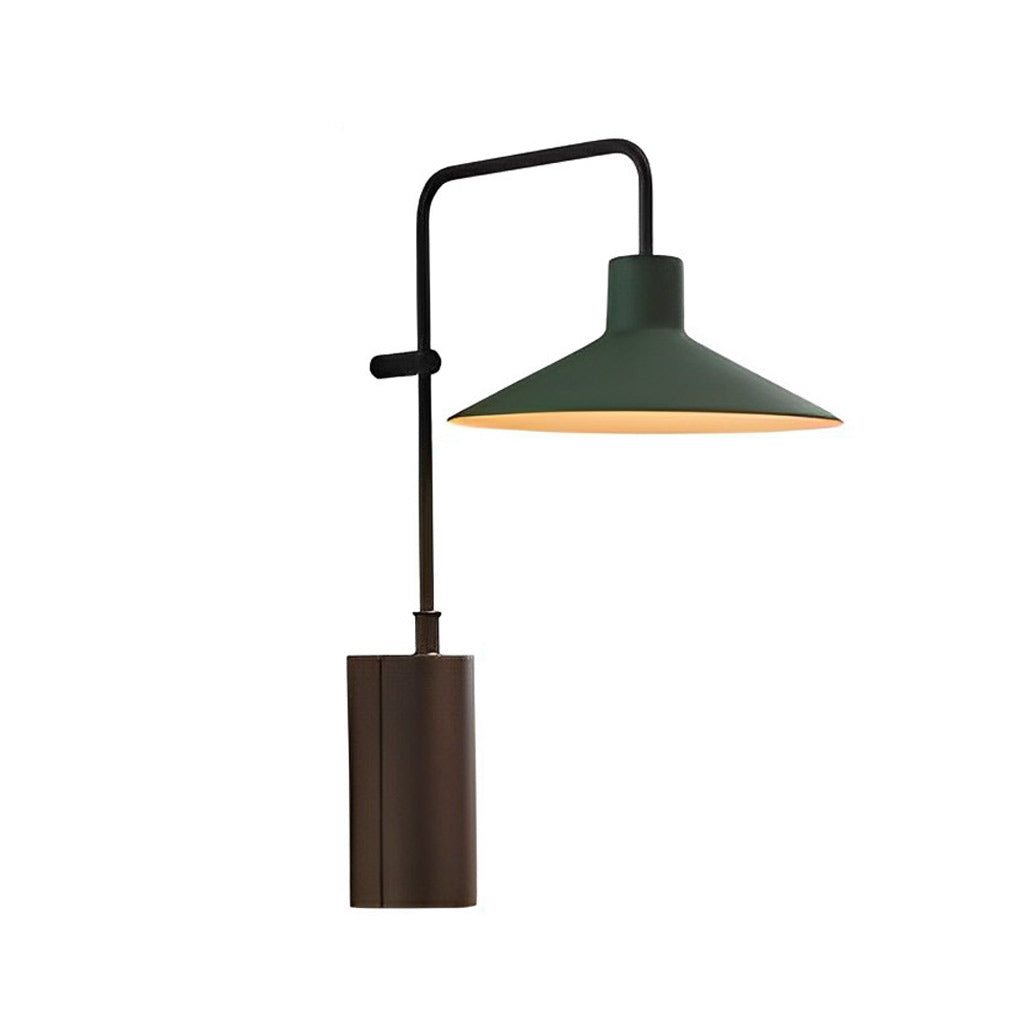 Gooseneck wall lamp product image showing angled arm and wide shade, designed for focused wall lighting.