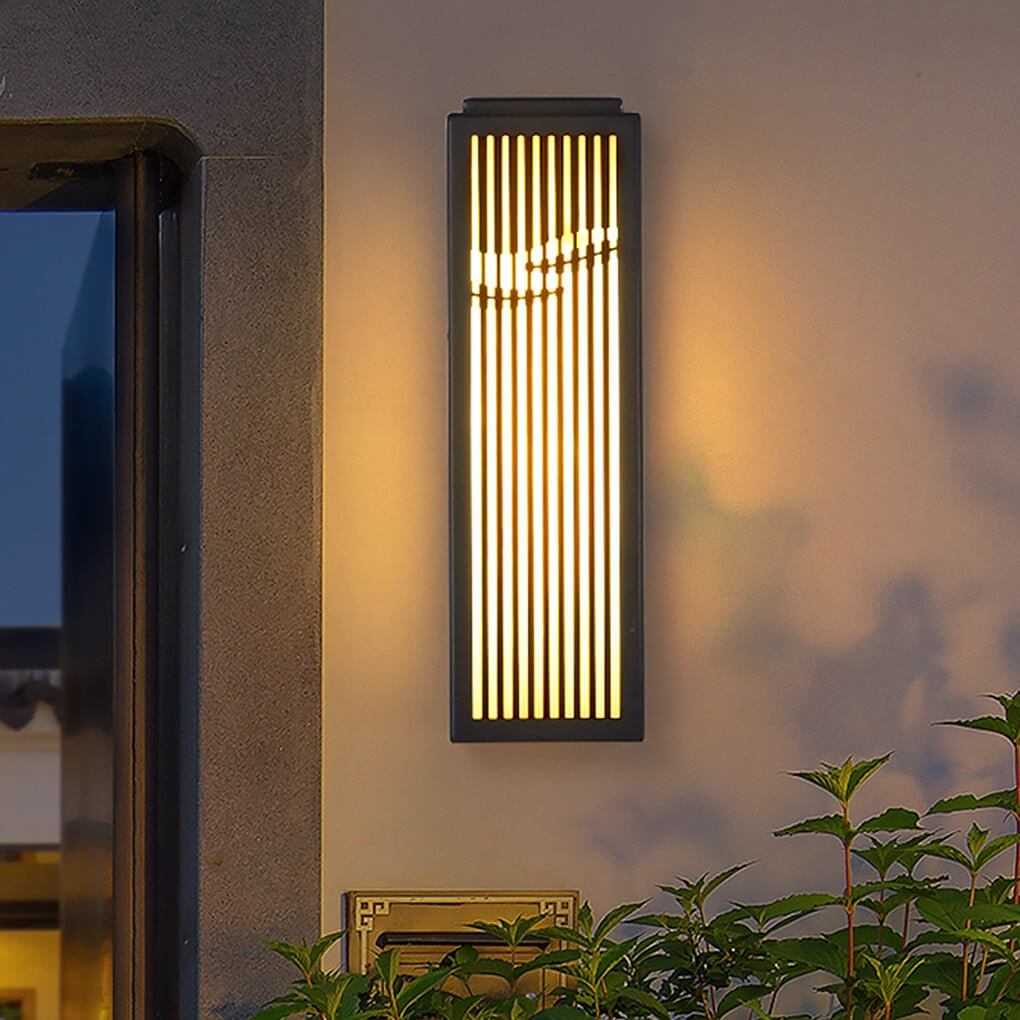 Illuminate your outdoor space with grille wall light gate unique strip design outdoor wall lamp, offering stylish and durable LED lighting.