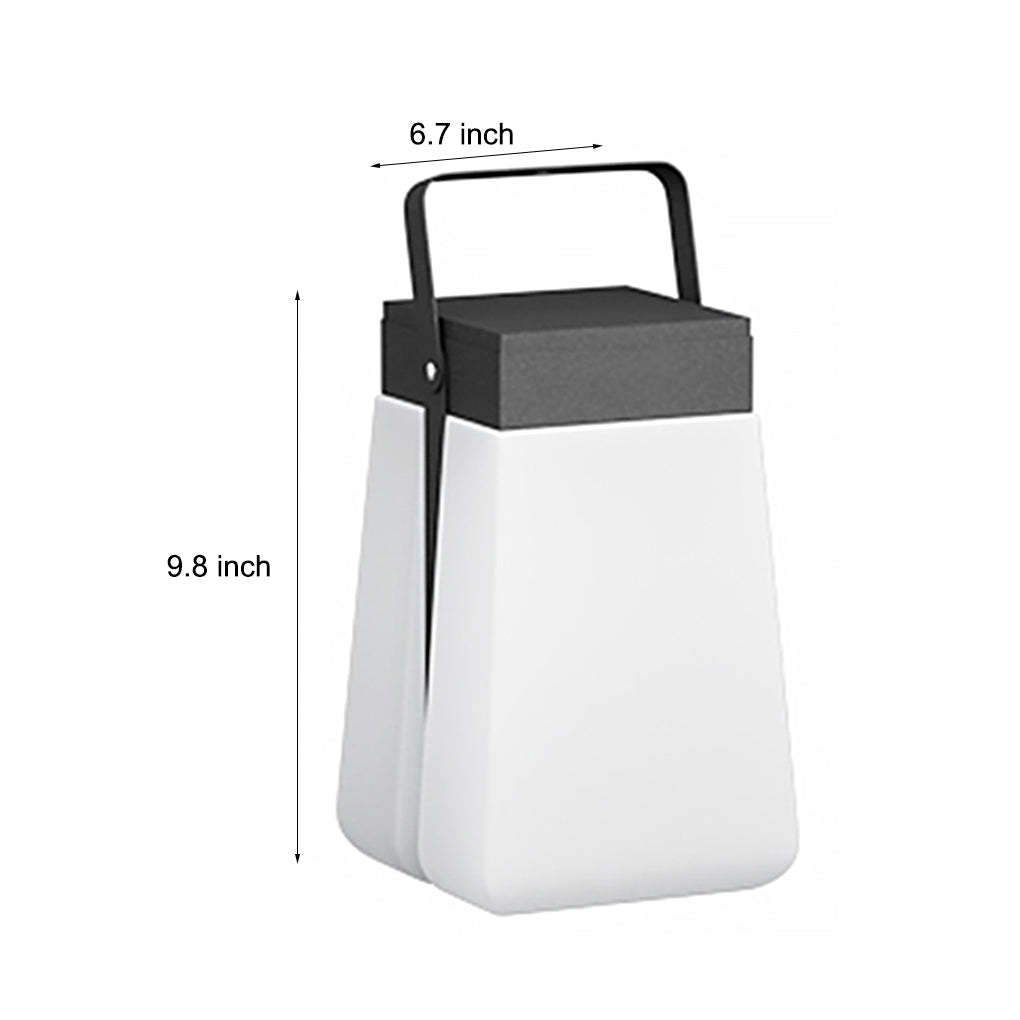 Technical dimension drawing of hanging solar lantern lights, providing size reference for installation and placement.