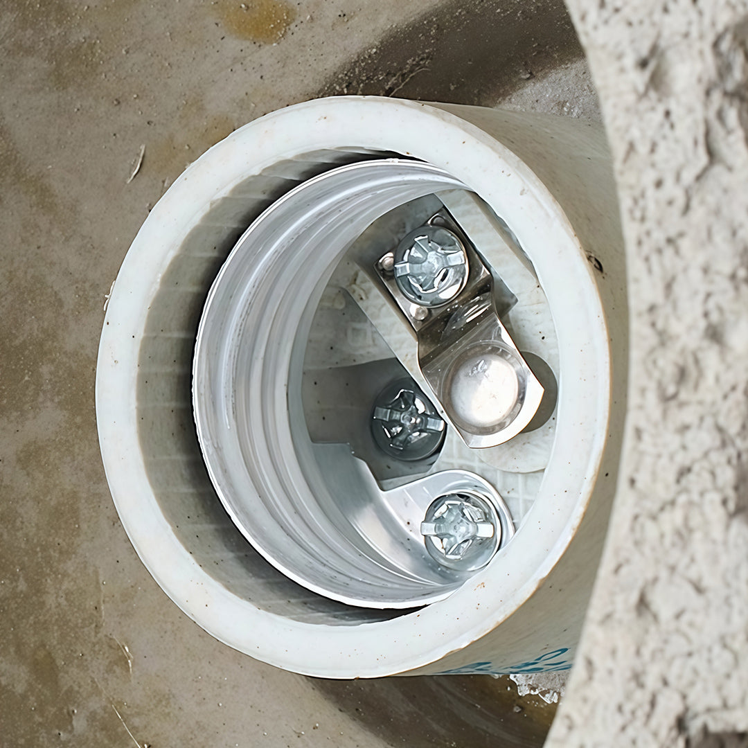 Detailed view of the wood pendant light's base and wiring, showcasing its high-quality design and craftsmanship.