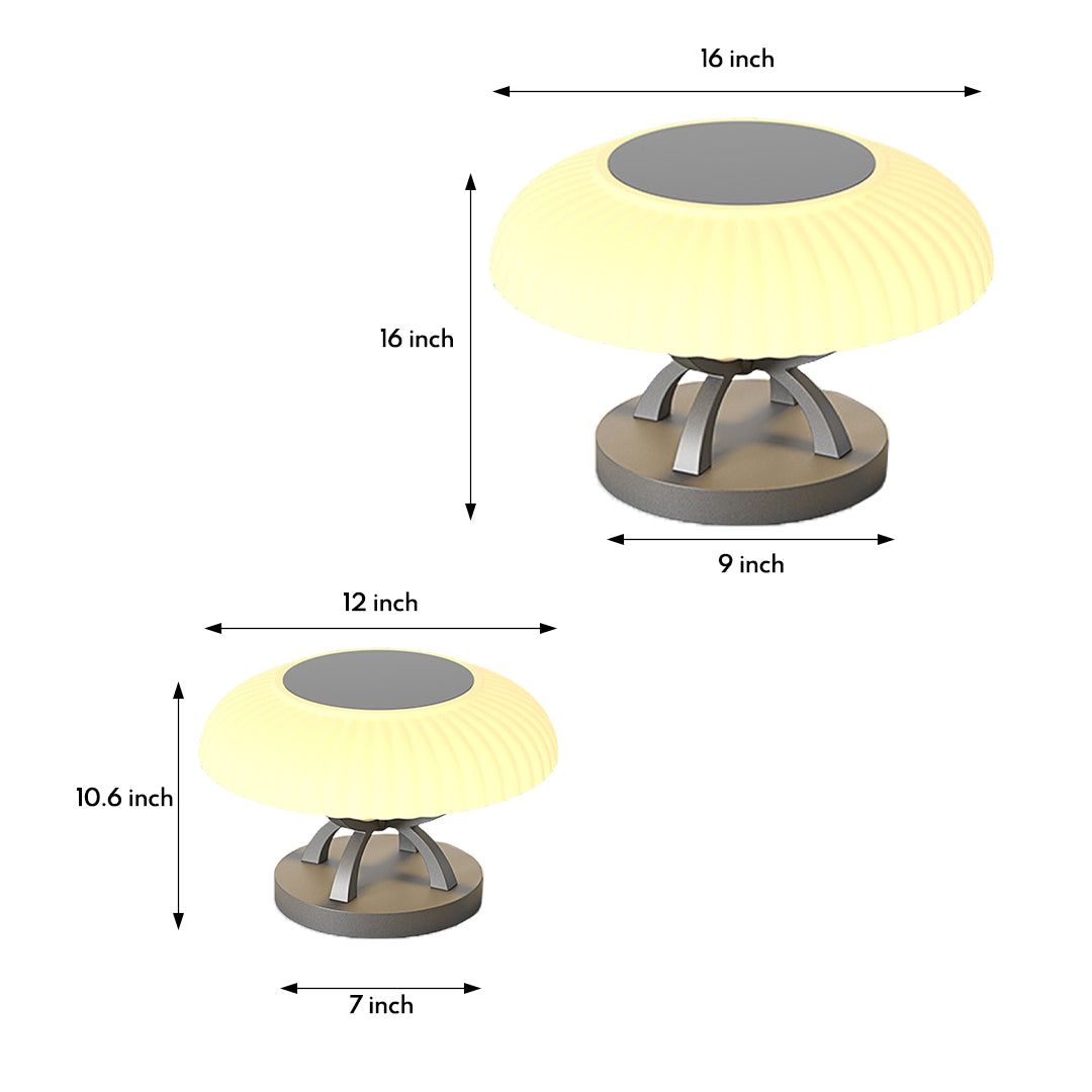 Technical specifications drawing for hollow square pillar light showing dimensional details and LED fixture components