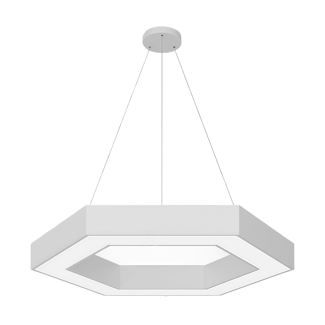 Modern geometric chandelier with a unique honeycomb pattern, providing bright and stylish illumination.