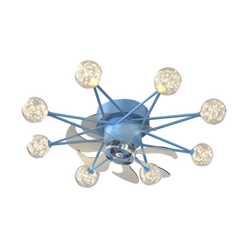 Indoor ceiling fans with lights with a black and gold design, enhancing a luxurious interior.