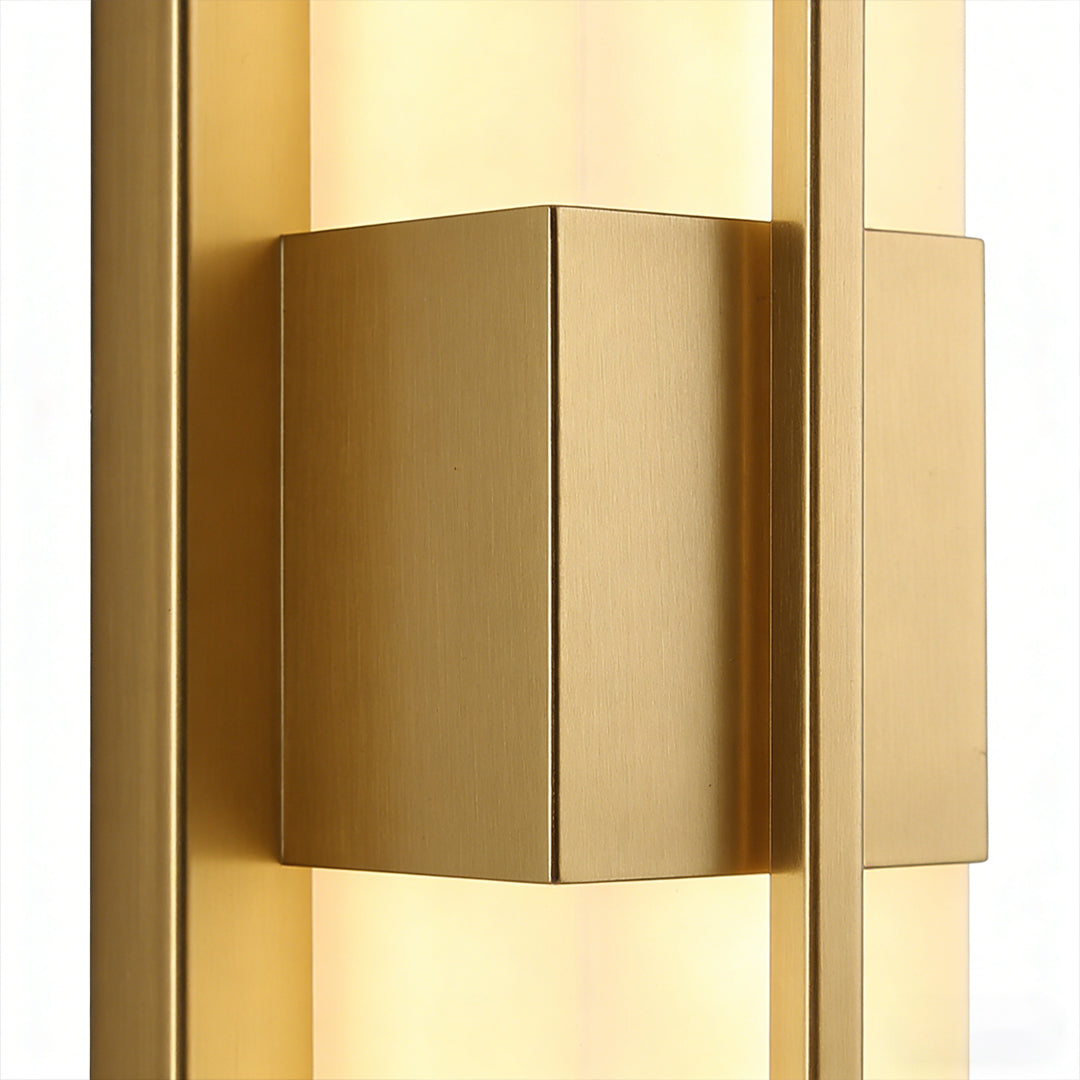 Slim profile gold wall lighting indoor spotlight lamp with modern vertical design for exterior walls.