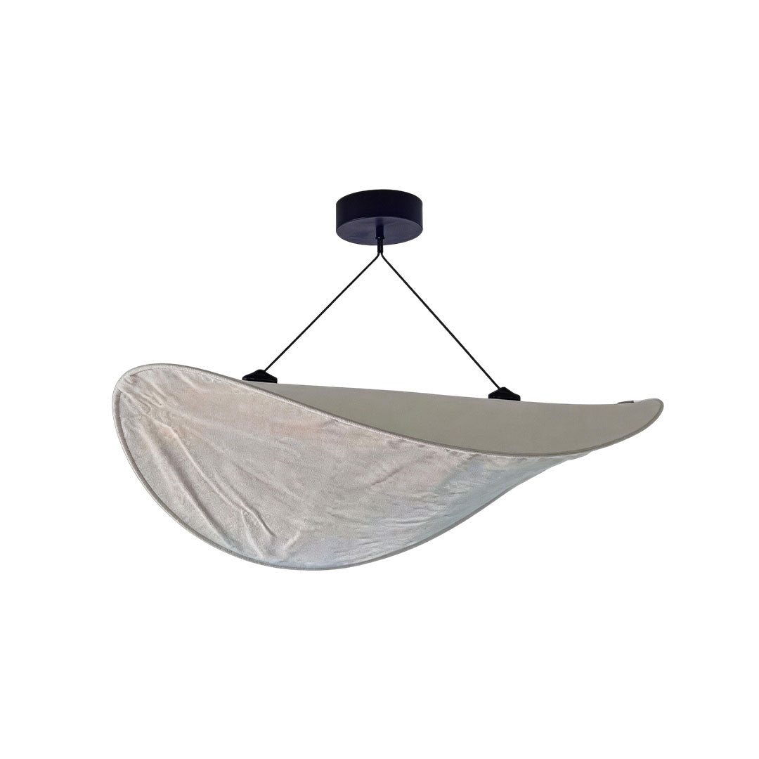Alternate view of oversized chandeliers indoor spotlight lamp with organic wave shape and soft illumination.