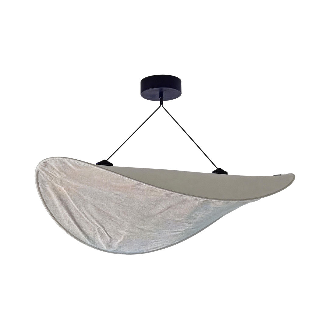 Modern oversized chandeliers indoor spotlight lamp with curved panel design and minimal ceiling mount.