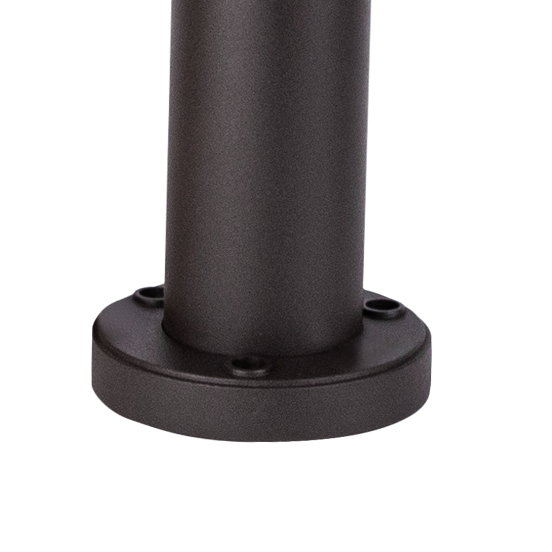 Industrial mounting base for bollard light installation with robust circular foundation design