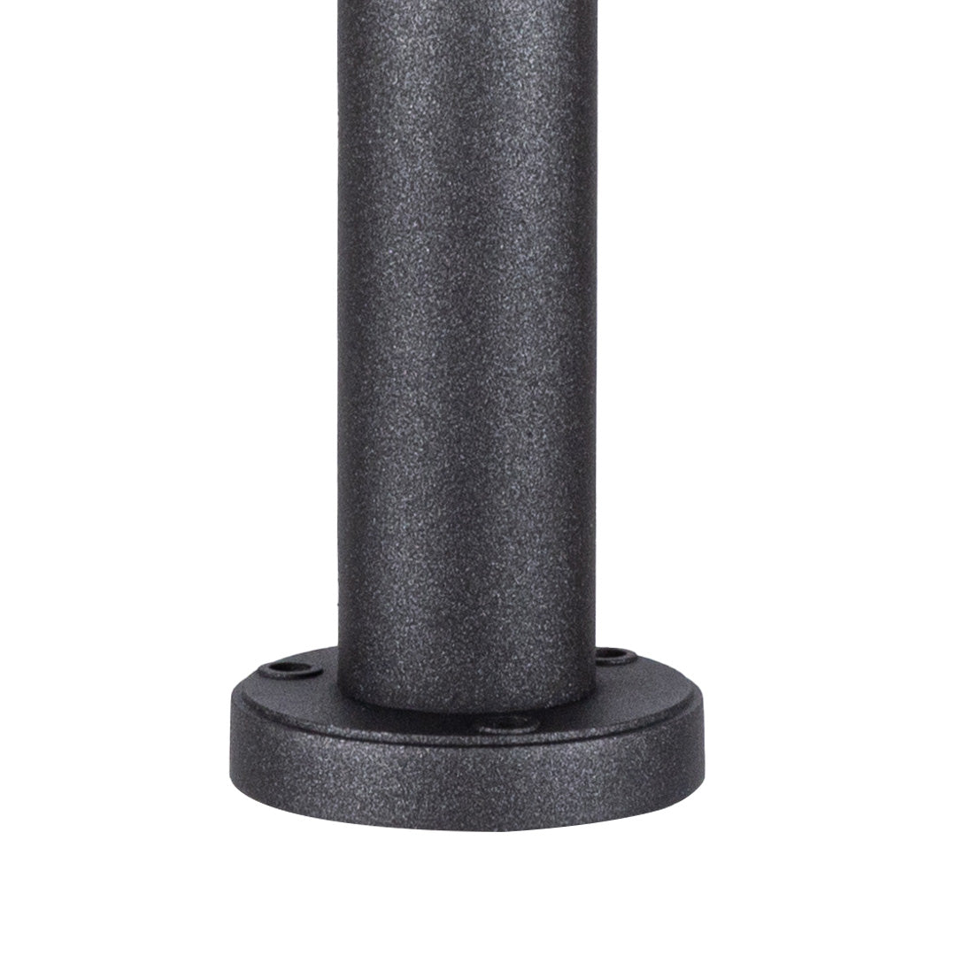 Industrial-grade cylindrical bollard post component with robust mounting base design