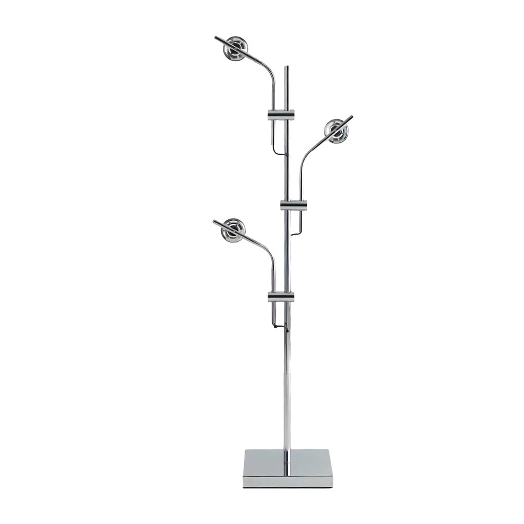 Industrial Multi - Angle Task Lighting Chrome Floor Lamp