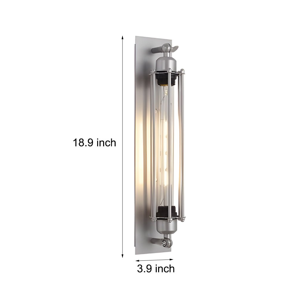 Industrial Vintage Flute Iron 1 - Light Wall Lamp - Chrome