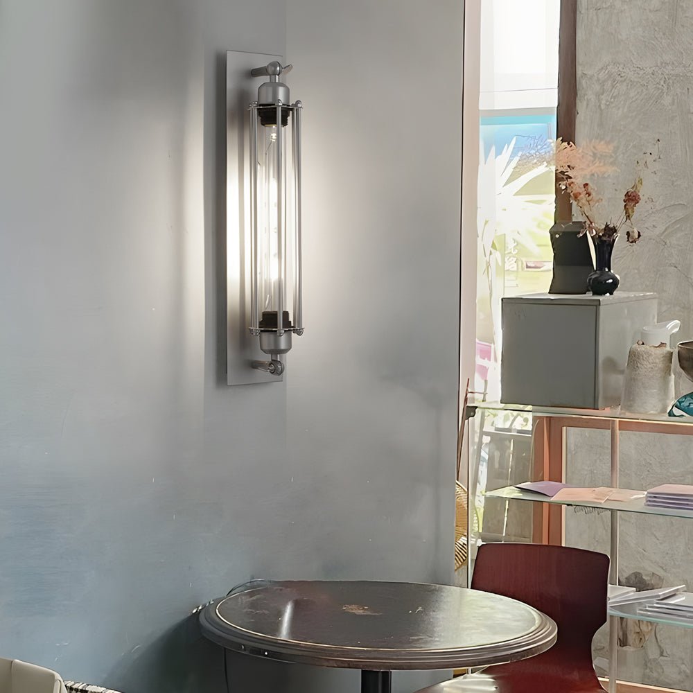 Industrial Vintage Flute Iron 1 - Light Wall Lamp - Chrome