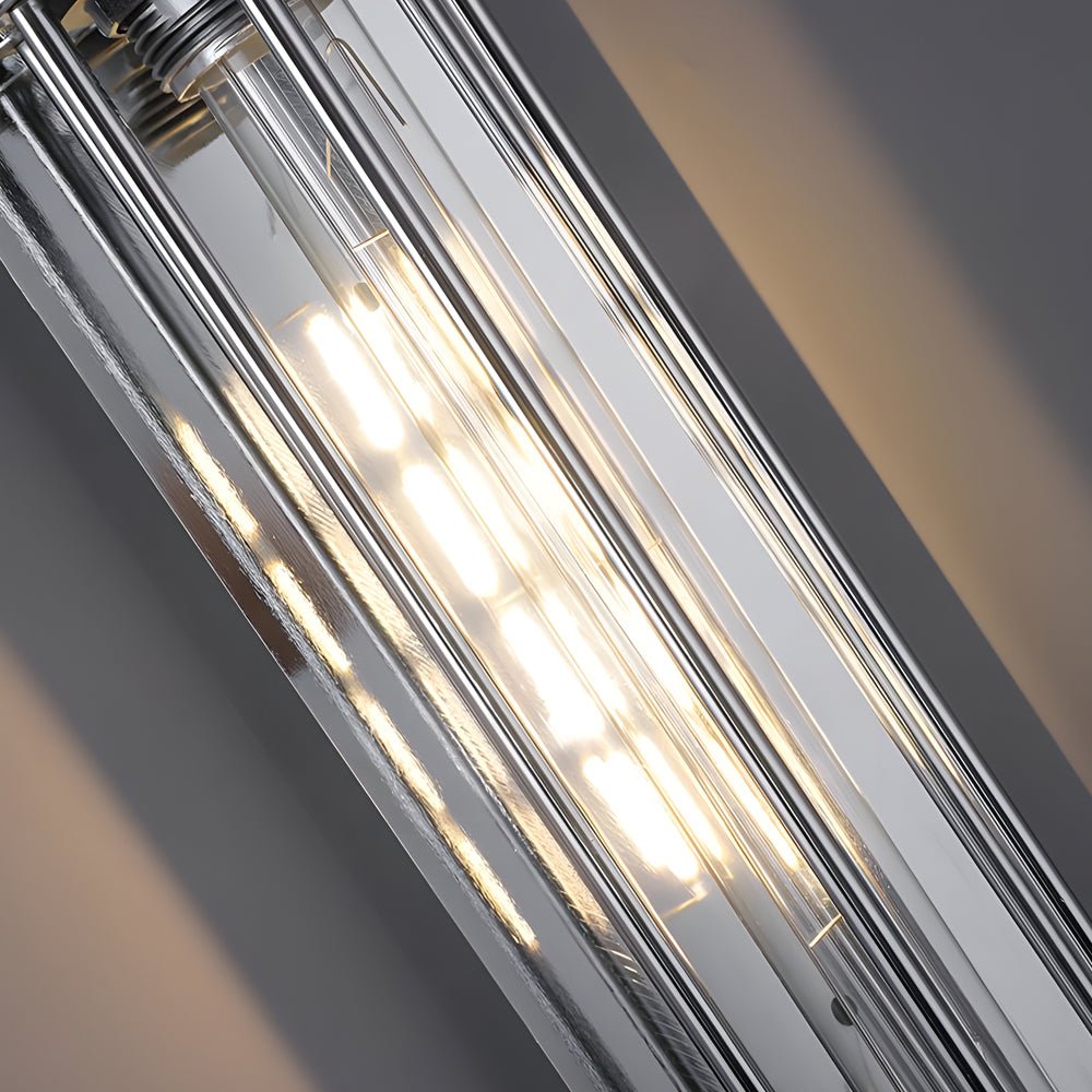 Industrial Vintage Flute Iron 1 - Light Wall Lamp - Chrome