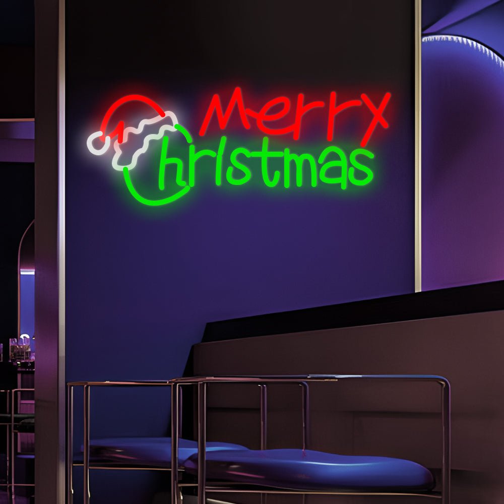 Ins Luminous Merry Christmas Letters Acrylic LED Neon Sign Lights