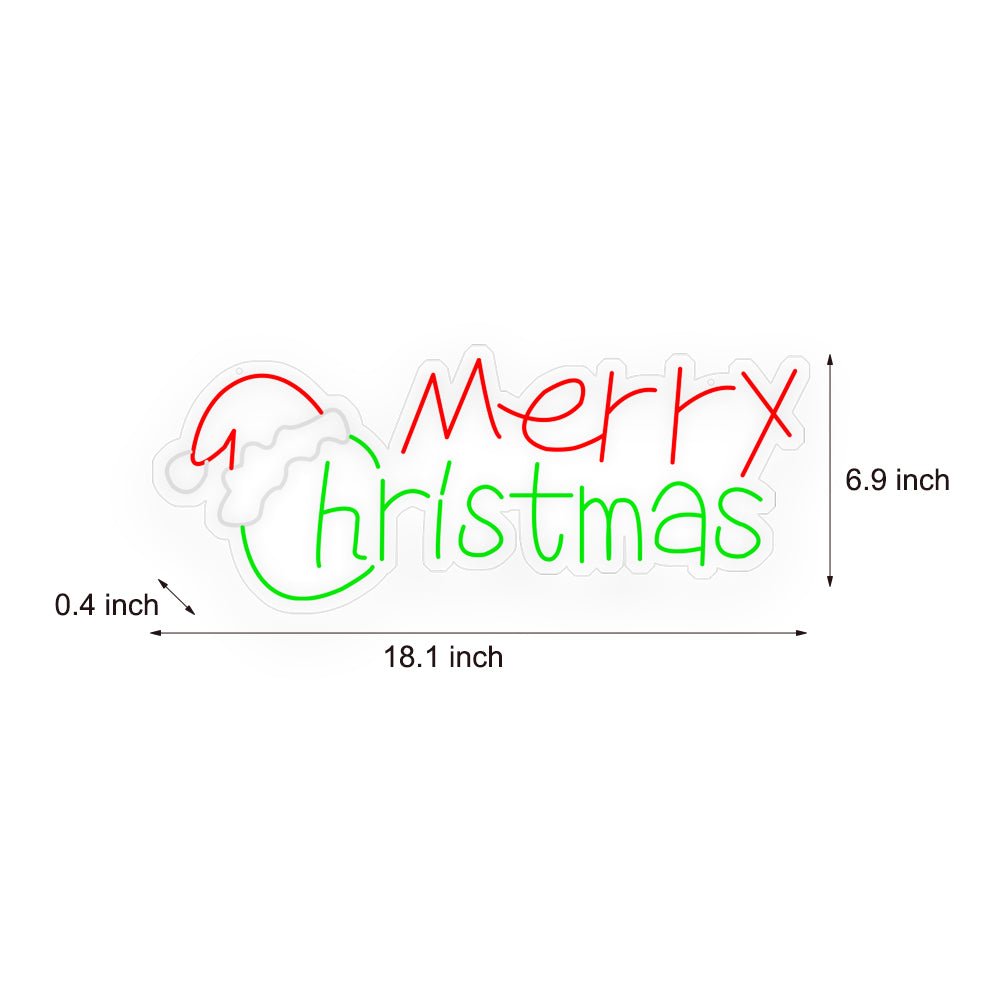 Ins Luminous Merry Christmas Letters Acrylic LED Neon Sign Lights