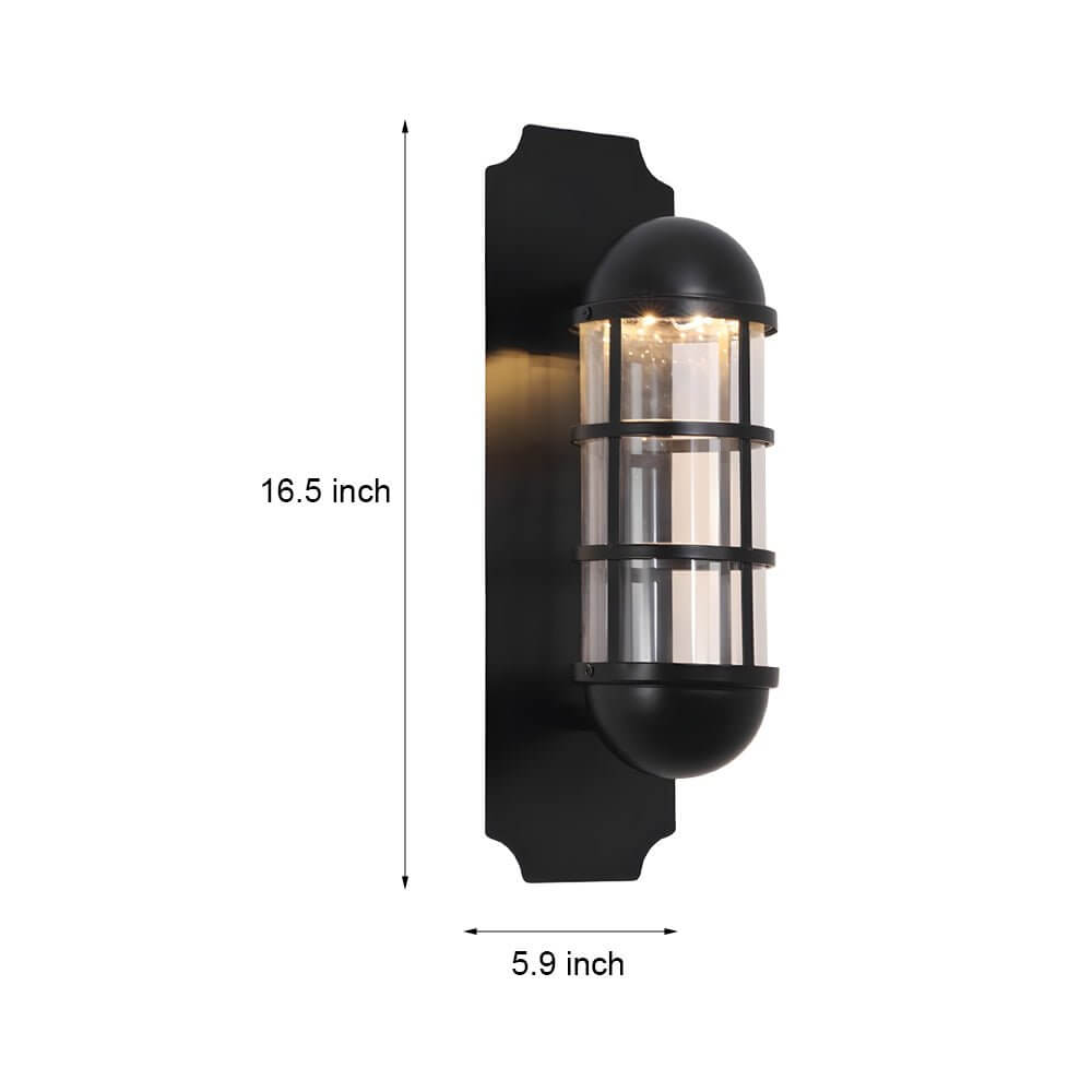 Inspired by Telephone Booth Retro Iron and Glass LED Sconce Light