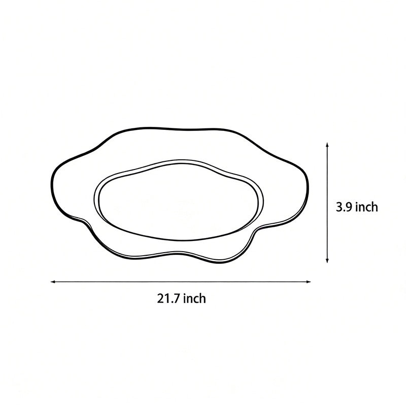 Gray irregular ceiling light in a 3D render, highlighting its minimalist and contemporary style.