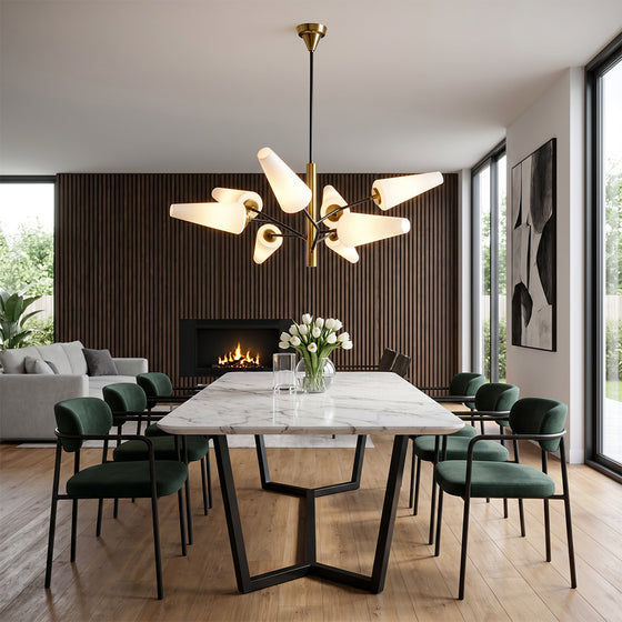Italian glass chandelier showcasing elegant craftsmanship and luxurious illumination for interior spaces