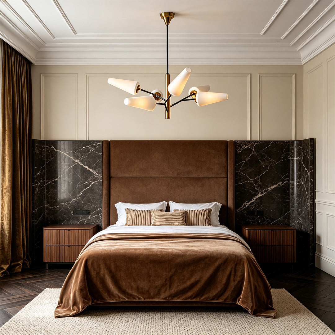 Italian glass chandelier showcasing elegant craftsmanship and luxurious illumination for interior spaces
