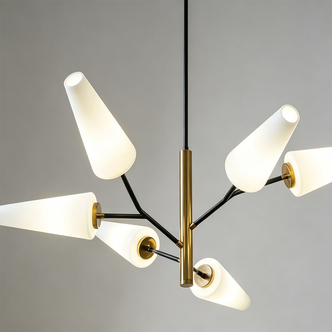 Italian glass chandelier showcasing elegant craftsmanship and luxurious illumination for interior spaces