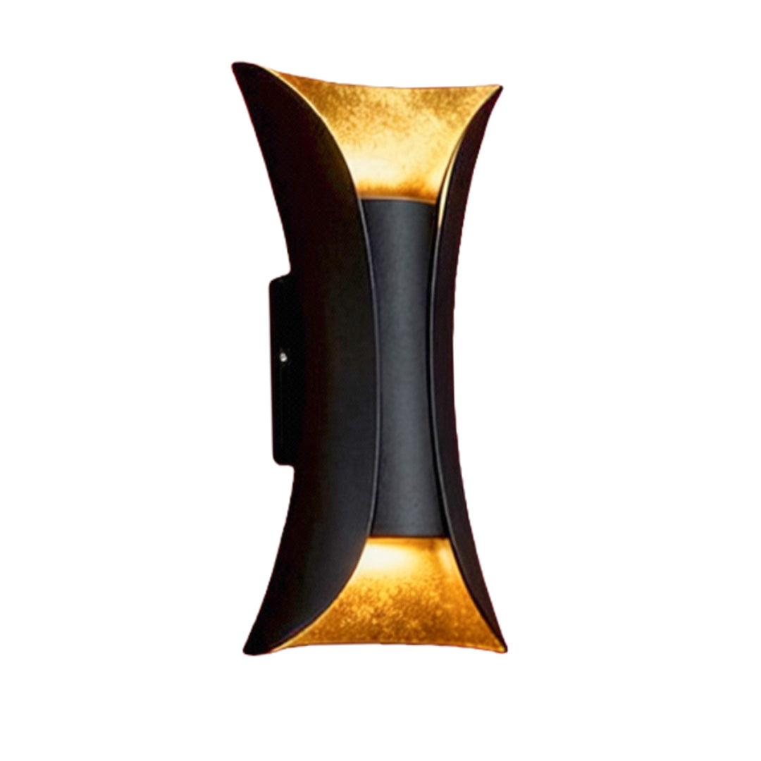 Modern Porch Lighting Set: Black LED Flush Mount & Wall Sconce