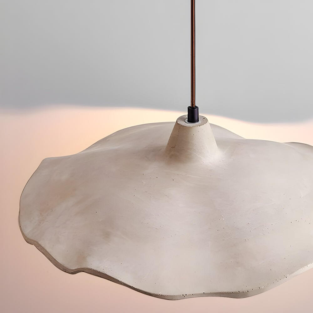 Japanese 1 - Light Cement Wavy Pendant