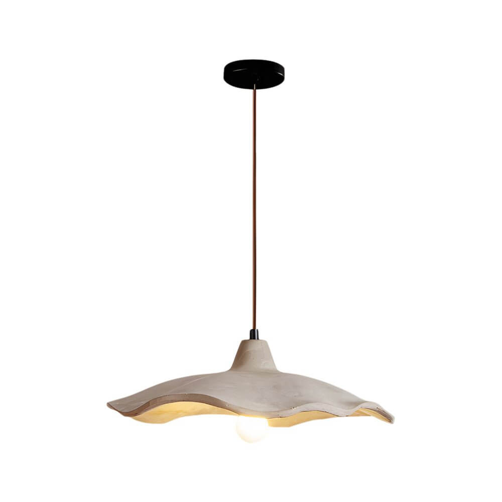 Japanese 1 - Light Cement Wavy Pendant