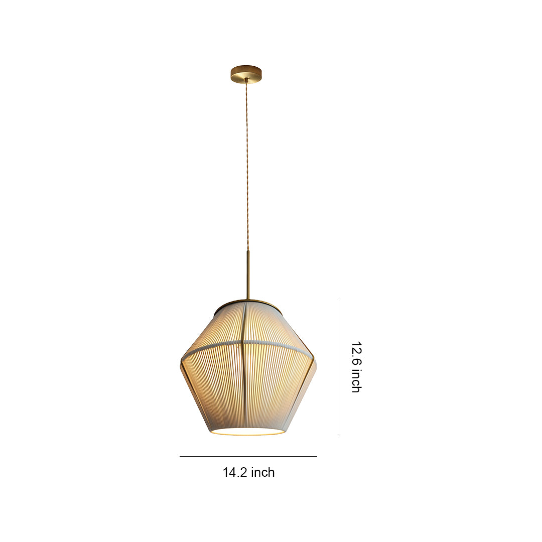 Japanese-style pendant light with an elegant, swirling design, adding a minimalist yet stylish touch to any interior.