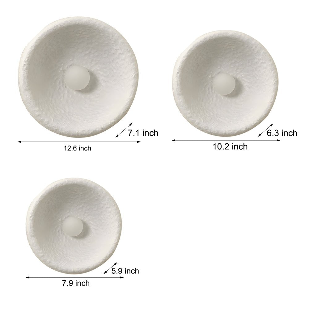 Japanese White Round 1 - Light Wall Sconce, 3 Sizes