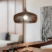 Japanese Wood Cage 1 - Light Pendant Light