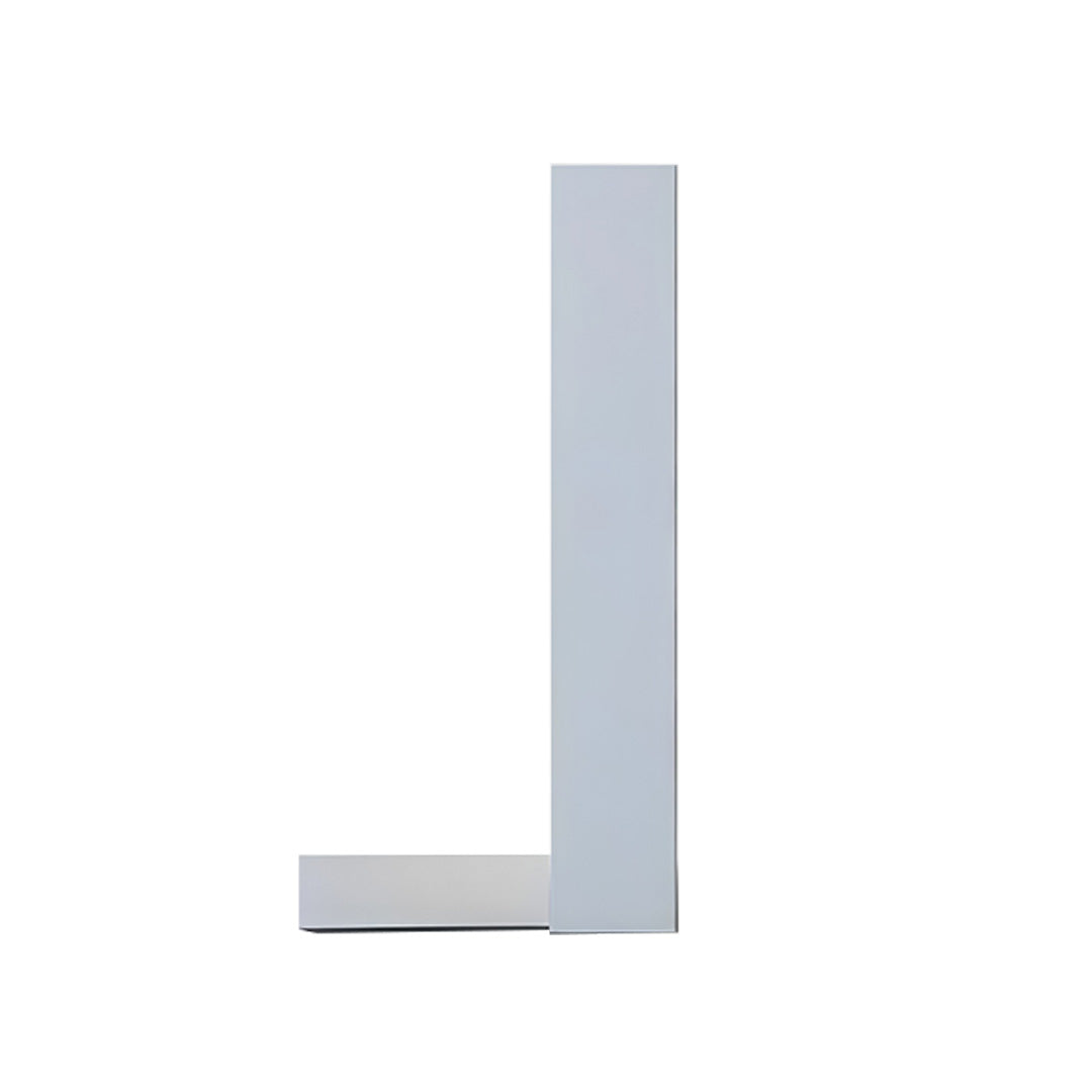 L shape wall light front view with minimalist geometric design.