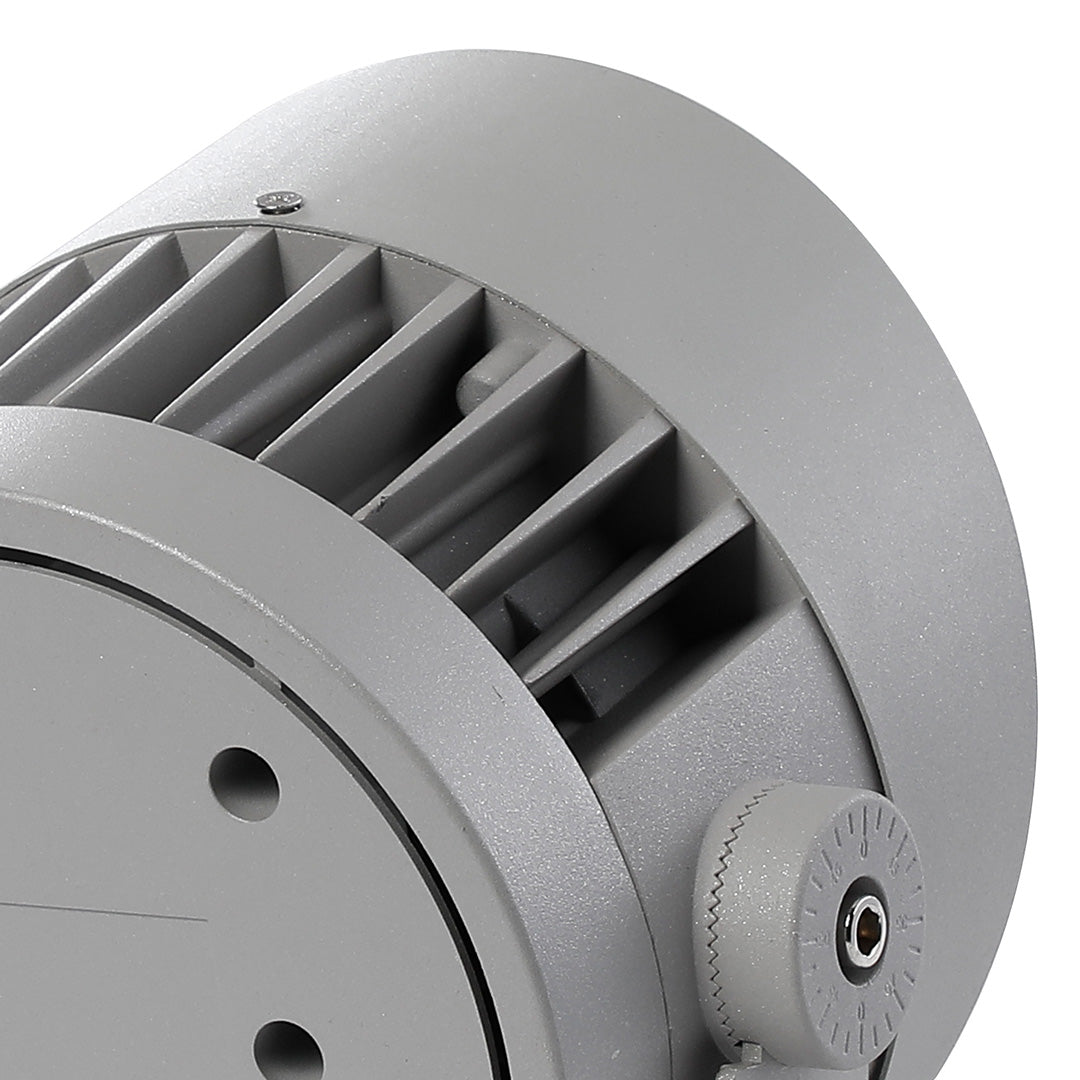 Spotlight for landscape creating dramatic accent lighting for ornamental grass in garden setting